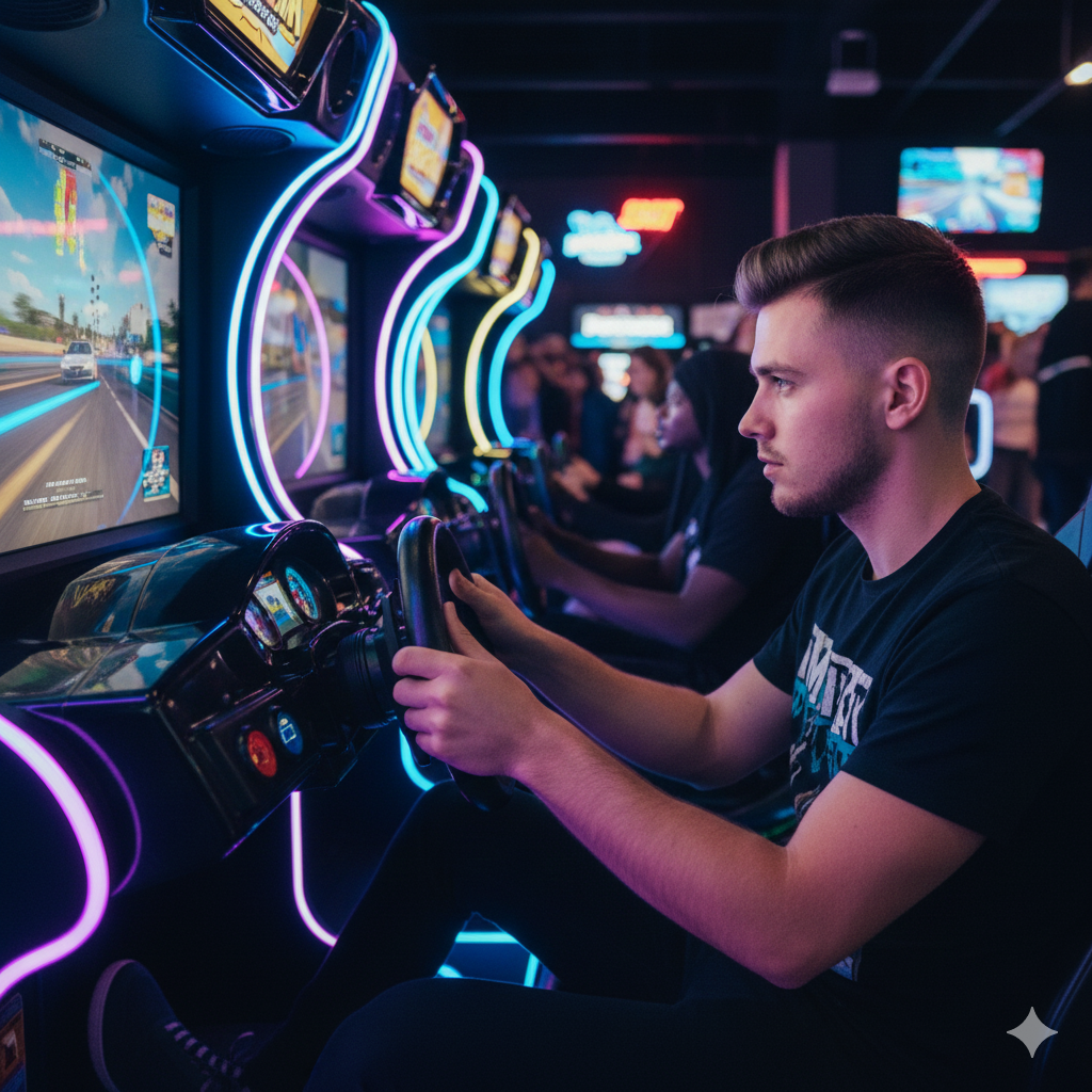 A woman standing during a sunset