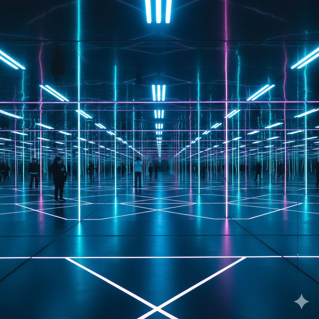 A woman standing in tall grass